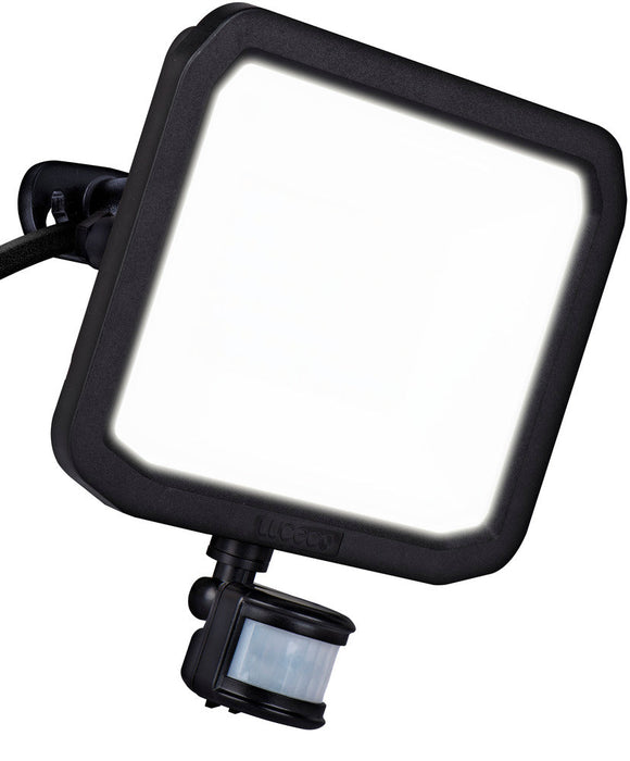 Luceco LFSP50B130 50W 5400lm 3000K IP65 Castra Security Floodlight with PIR Black - westbasedirect.com