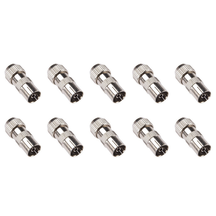 Selectric OXi-GOLD 2110 Female TV Coaxial & Aerial RF Connector (10 Pack)
