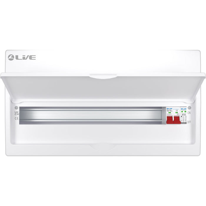 LIVE Electrical LSMC24S-SP 24 Module Metal Clad Consumer Unit c/w 125A Main Switch +20/40kA SPD (21 Usable Way)