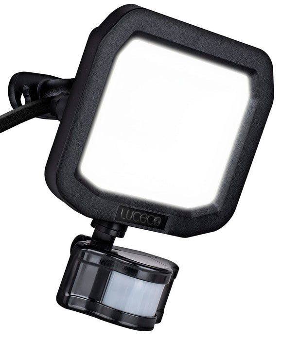 Luceco Smart LSMFSP20B150 20W 2400lm IP65 LED PIR Floodlight Black - westbasedirect.com