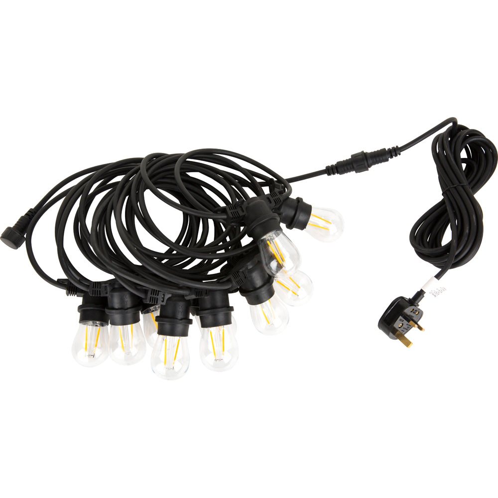 LIVE Electrical LST1 IP65 150W Outdoor E27 LED String Lights with 10 ...