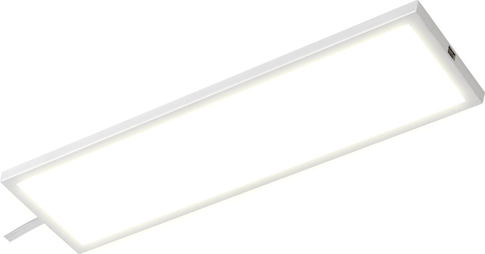 Luceco LUCP50WH30 8W 500lm 300x100mm Under Cabinet Slimline Panel Extension Kit Sensor Dimmable 3000K
