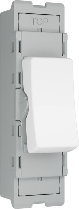 BG GridLite M12 20A 16AX SP 2-Way Switch Module - White