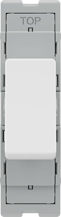 BG GridLite M12 20A 16AX SP 2-Way Switch Module - White