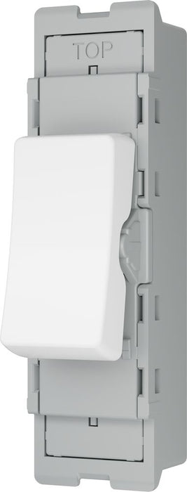 BG GridLite M12 20A 16AX SP 2-Way Switch Module - White
