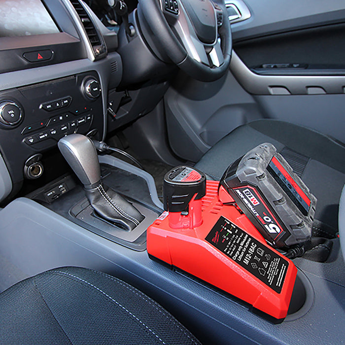 Milwaukee M12-18AC In Car Charger for 12V & 18V Batteries