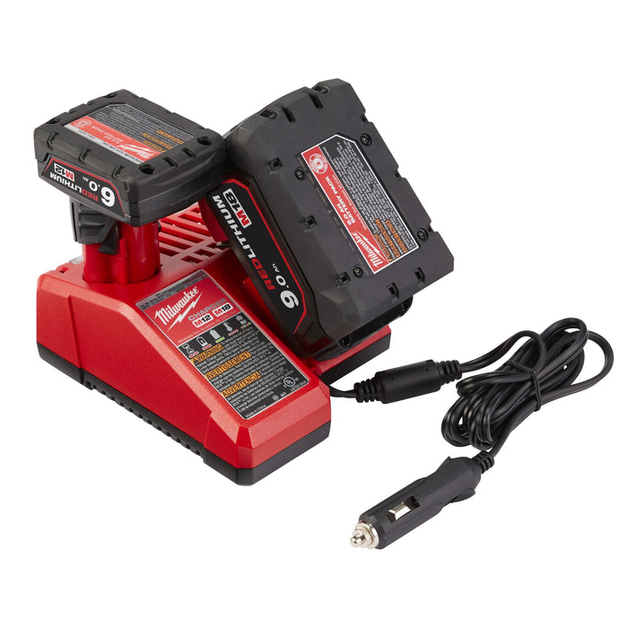 Milwaukee M12-18AC+M18B5 Kit - In Car Charger for 12V & 18V Batteries + M18B5 5.0Ah Li-ion Battery