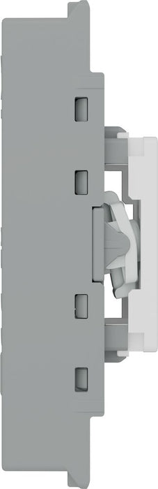 BG GridLite M12EL 20A 16AX SP 2-Way Key Switch Module "EMG LTG TEST" - White