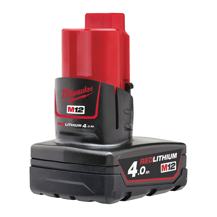 Milwaukee M12B4 12V REDLITHIUM 4.0Ah Li-Ion Battery - westbasedirect.com