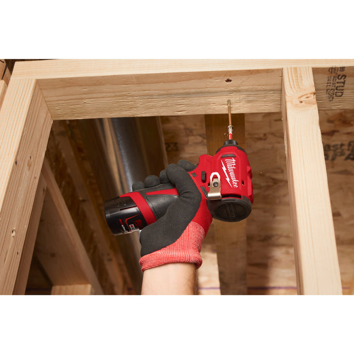 Milwaukee M12BLIDRC-202C 12V FUEL Brushless Compact 1/4" Impact Driver, 2x 2.0Ah Batteries, Charger & Case - westbasedirect.com