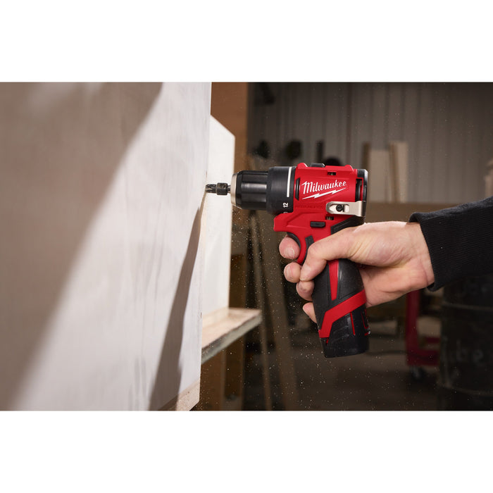 Milwaukee M12BLPDRC-202C 12V FUEL Brushless Compact Percussion Drill, 2x 2.0Ah Batteries, Charger & Case - westbasedirect.com