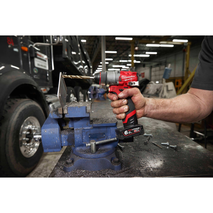 Milwaukee M12FDD2-602X 12V FUEL Cordless Sub Compact 2-Speed Drill Driver, 2x 6.0Ah Batteries, Charger & Case - westbasedirect.com