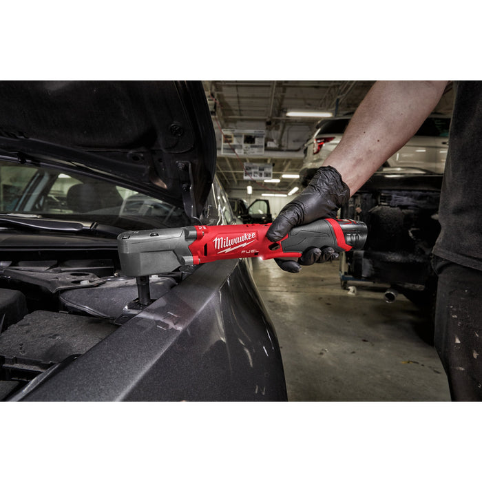 Milwaukee M12FRAIWF12-622X 12V FUEL Right Angle 1/2" Impact Wrench with Friction Ring, 1x 6.0Ah Battery, 1x 2.0Ah Battery, Charger & Case - westbasedirect.com