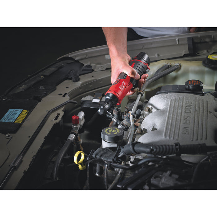 Milwaukee M12IR-201B(3/8") 12V Sub Compact 3/8" Impact Ratchet, 1x 2.0Ah Battery, Charger & Tool Bag - westbasedirect.com