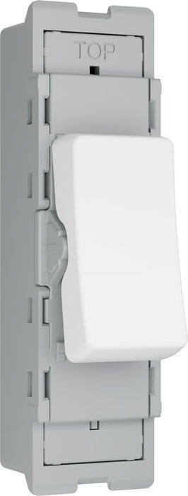 BG GridLite M14 20A 1-Way Retractive Switch Module - White