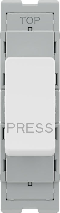 BG GridLite M142PR 20A 2-Way Retractive Switch Module "PRESS" - White