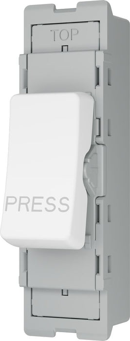 BG GridLite M142PR 20A 2-Way Retractive Switch Module "PRESS" - White