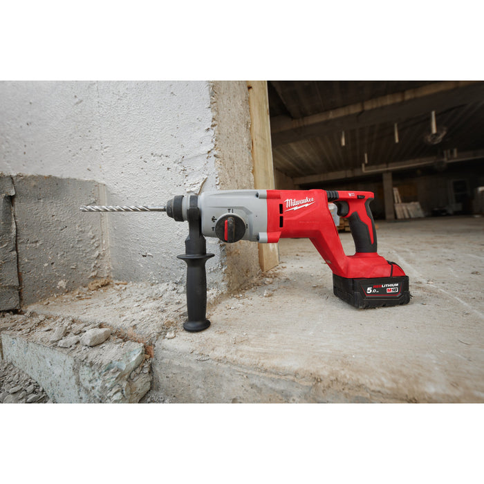 Milwaukee M18BLHACD26-0+M18B4 Kit - 18V Brushless SDS+ D-Handle Hammer Drill + M18B4 4.0Ah Li-ion Battery