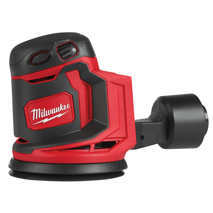 Milwaukee M18BOS125-0+M18B5 Kit - 18V Cordless 125mm Random Orbit Sander + M18B5 5.0Ah Li-ion Battery