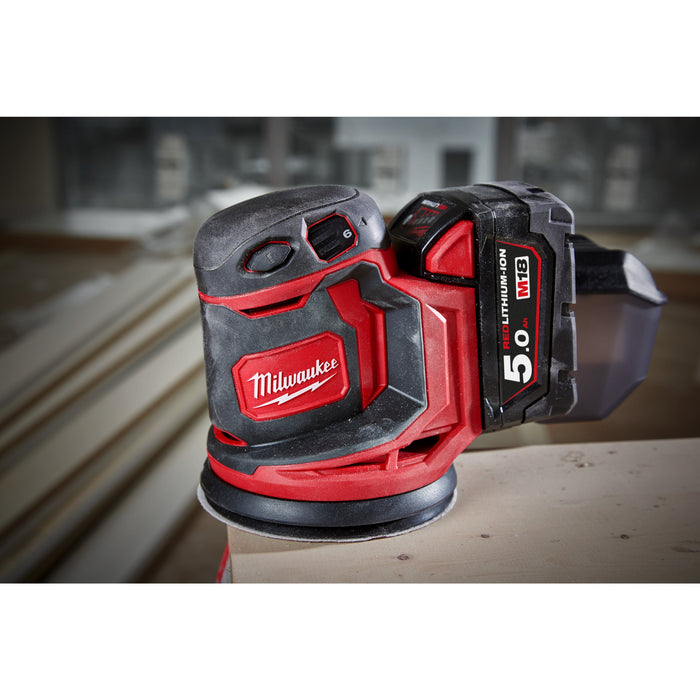 Milwaukee M18BOS125-0 18V Cordless 125mm Random Orbit Sander - Bare Unit