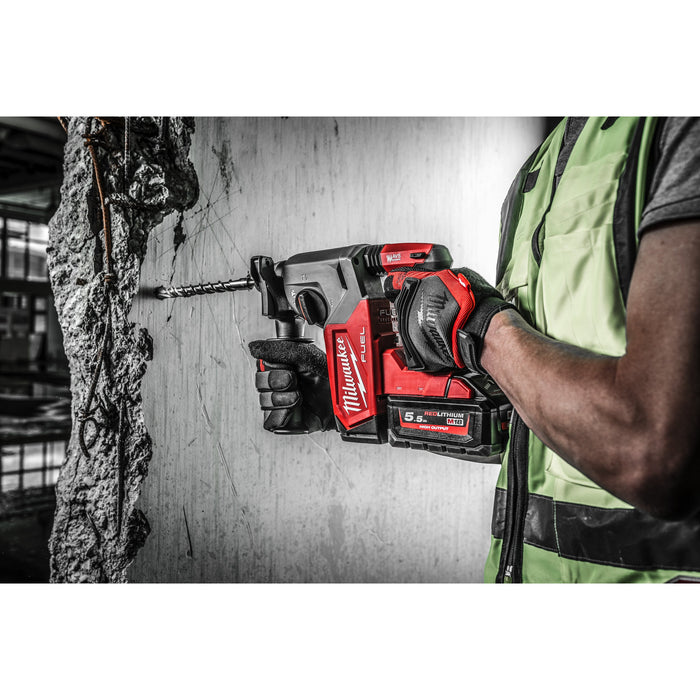 Milwaukee M18FH-0+M18B4 Kit - 18V FUEL Brushless SDS+ Hammer Drill + M18B4 4.0Ah Li-ion Battery