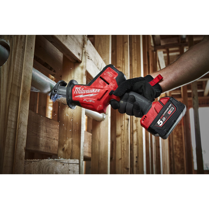 Milwaukee M18FHZ-0+M18B5 Kit - 18V FUEL HACKZALL Cordless Reciprocating Saw + M18B5 5.0Ah Li-ion Battery