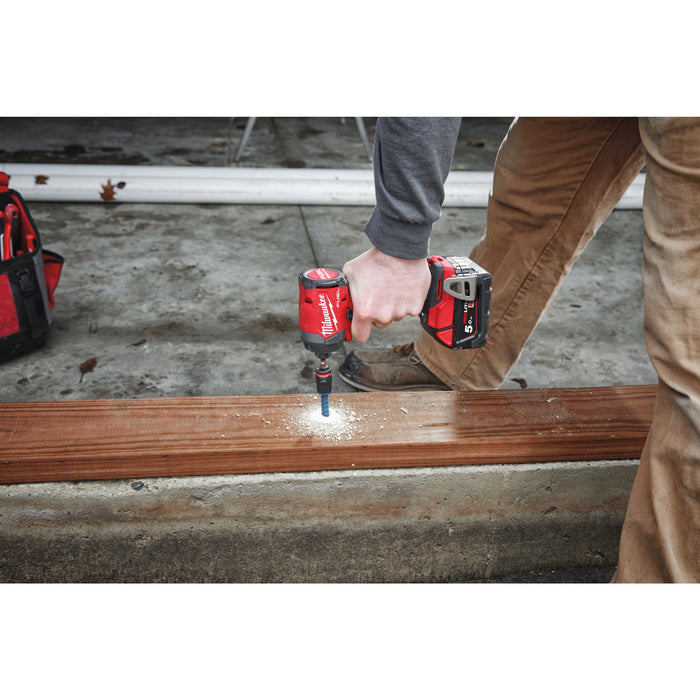 Milwaukee M18FID3-502X FUEL Brushless 1/4" Impact Driver, 2x 5.0Ah Batteries, Charger & Case - westbasedirect.com