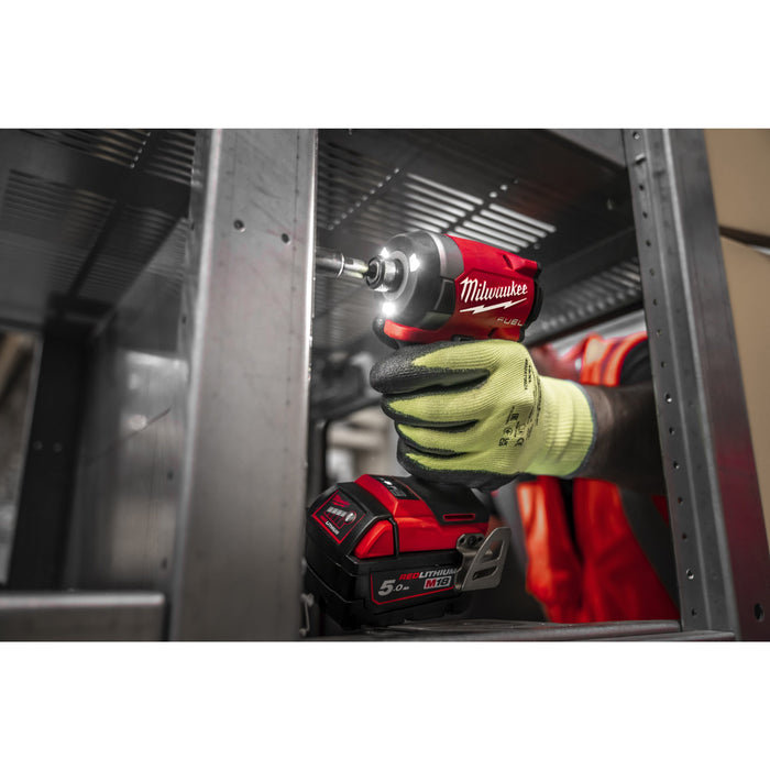 Milwaukee M18FID3-502X FUEL Brushless 1/4" Impact Driver, 2x 5.0Ah Batteries, Charger & Case - westbasedirect.com