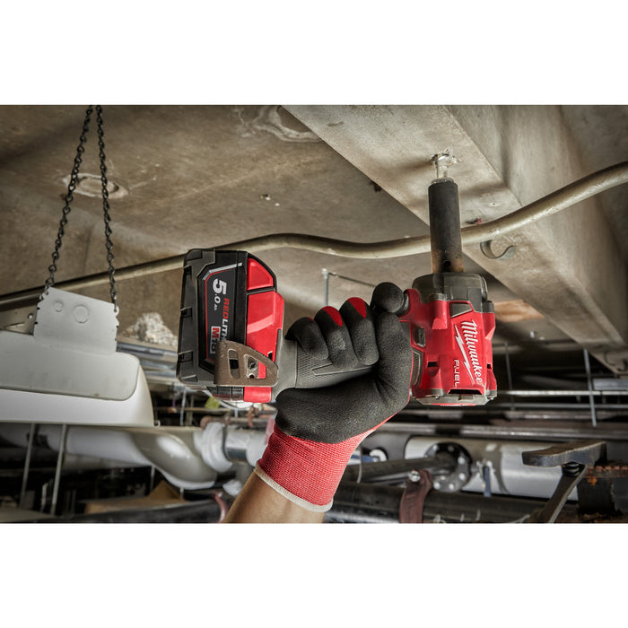 Milwaukee M18FIW2F38-502X 18V FUEL Compact 3/8" Impact Wrench with Friction Ring, 2x 5.0Ah Batteries, Charger & Case - westbasedirect.com