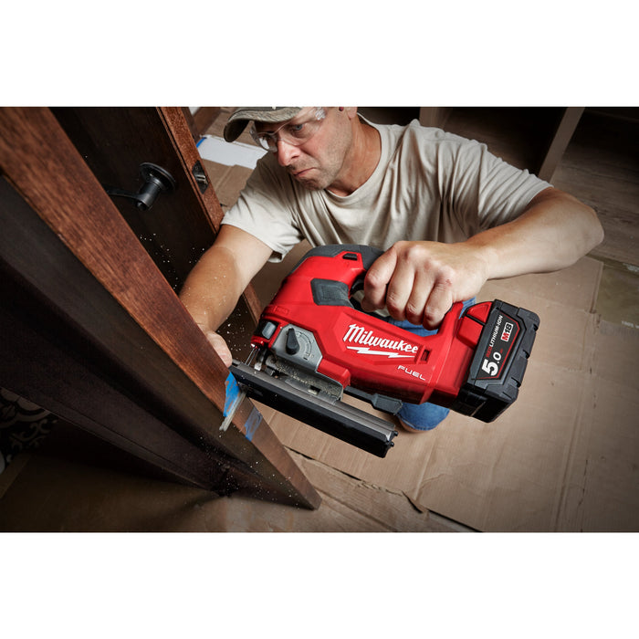 Milwaukee M18FJS-0X+M18B5 Kit - 18V FUEL Cordless Top Handle Jigsaw + M18B5 5.0Ah Li-ion Battery
