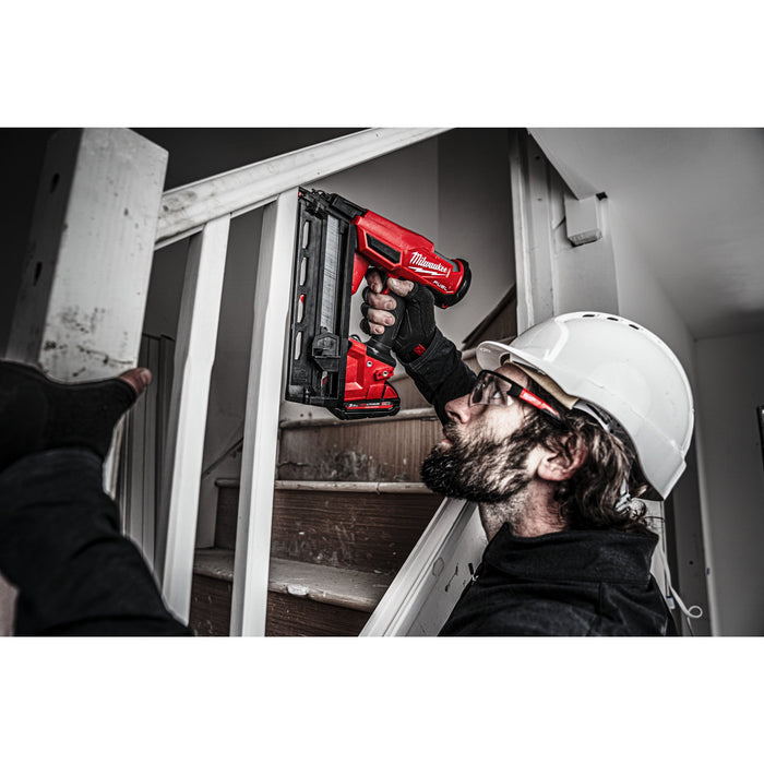 Milwaukee M18FN16GA-0 18V FUEL Brushless 16 GA Angled Nail Finish Nailer - Bare Unit - westbasedirect.com