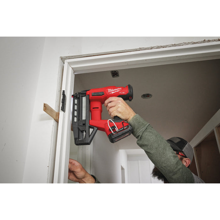 Milwaukee M18FN16GS-0X 18V FUEL Brushless 16 GA Straight Finish Nailer with Case - Bare Unit - westbasedirect.com