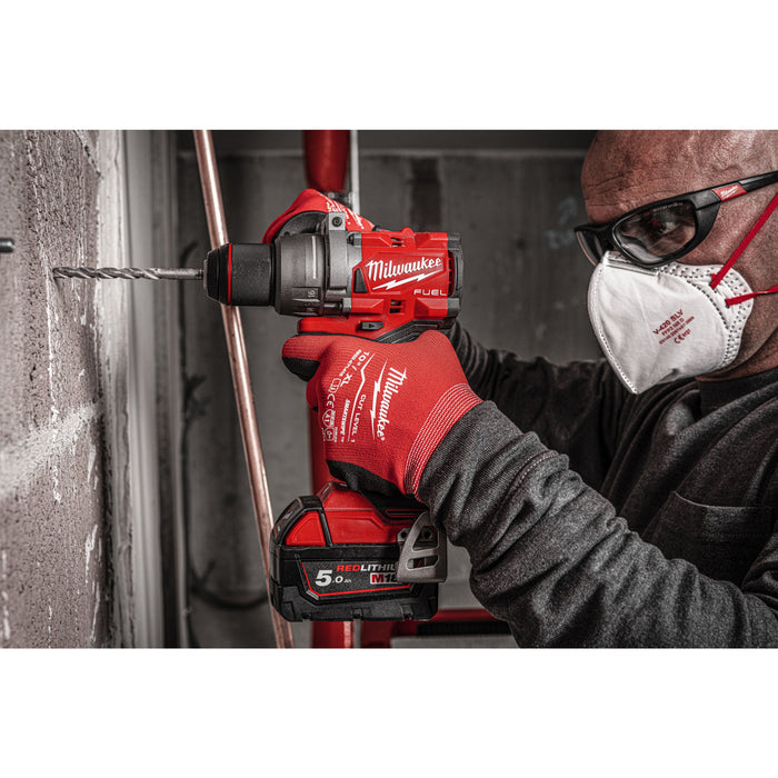 Milwaukee M18FPD3-502X 18V FUEL Brushless Percussion Drill, 2x 5.0Ah Batteries, Charger & Case - westbasedirect.com