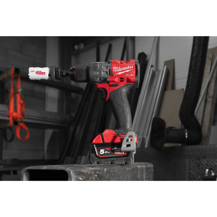 Milwaukee M18FPD3-502X 18V FUEL Brushless Percussion Drill, 2x 5.0Ah Batteries, Charger & Case - westbasedirect.com
