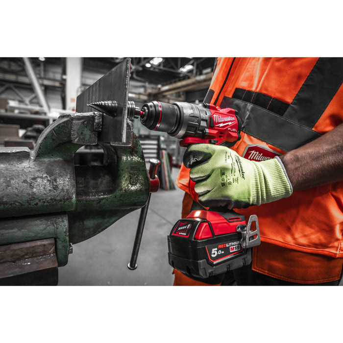 Milwaukee M18FPD3-502X 18V FUEL Brushless Percussion Drill, 2x 5.0Ah Batteries, Charger & Case - westbasedirect.com