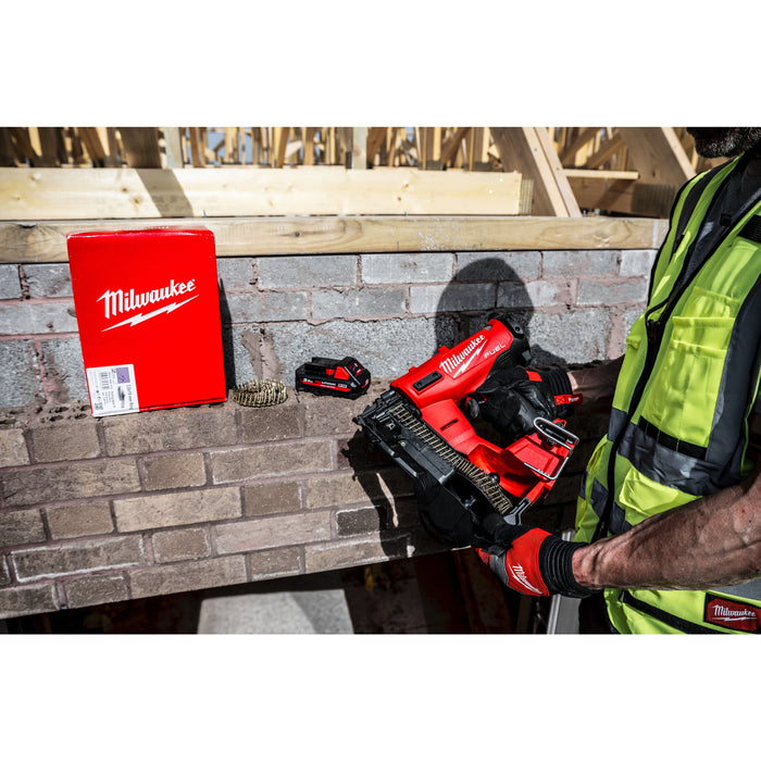 Milwaukee M18FRCN45-302X 18V FUEL Roofing Coil Nailer, 2x 3.0Ah Batteries, Charger & Case