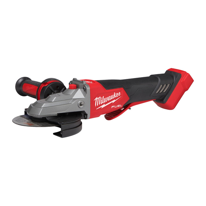Milwaukee M18FSAGF125XPDB-0X 18V FUEL Cordless 125mm Braking Flathead Small Angle Grinder with Case - Bare Unit - westbasedirect.com