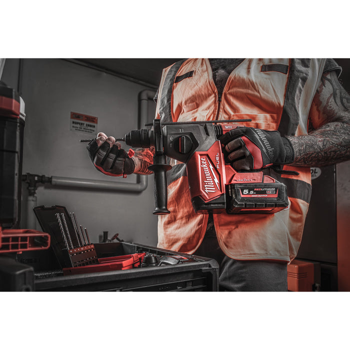 Milwaukee M18ONEFHX-0X 18V FUEL ONE-KEY Brushless SDS+ Hammer Drill with Case - Bare Unit - westbasedirect.com
