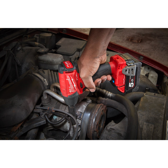 Milwaukee M18ONEIWF12-0+M18B5 Kit - 18V FUEL ONE-KEY Brushless 1/2'' Impact Wrench (Friction Ring) + M18B5 5.0Ah Li-ion Battery