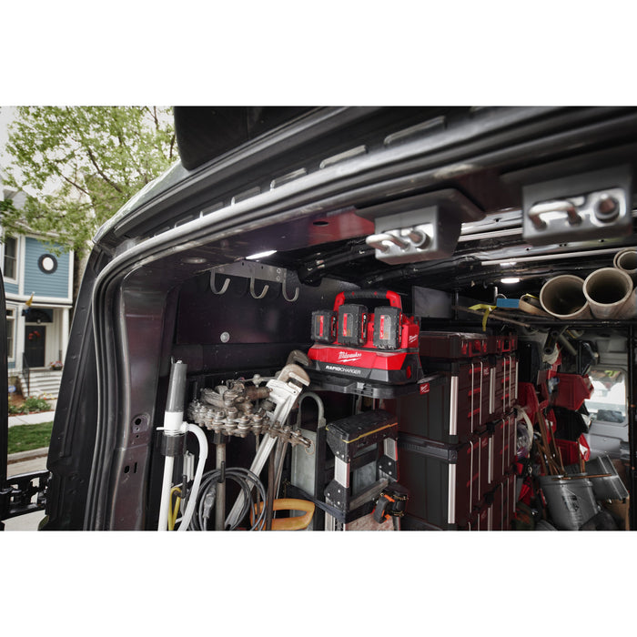 Milwaukee M18PC6 6-Bay+M18B4 Kit - 18V PACKOUT Compatible Charger 240V + 2x M18B4 4.0Ah Li-ion Batteries