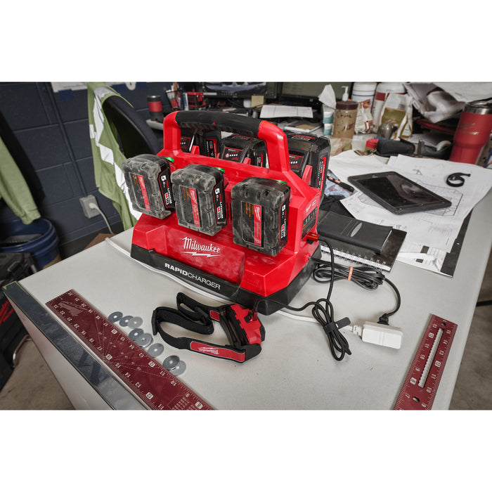 Milwaukee M18PC6 6-Bay 18V PACKOUT Compatible Charger 240V