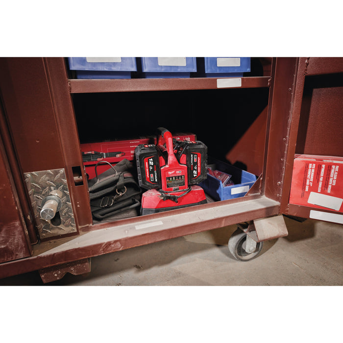 Milwaukee M18PC6 6-Bay+M18B4 Kit - 18V PACKOUT Compatible Charger 240V + 2x M18B4 4.0Ah Li-ion Batteries
