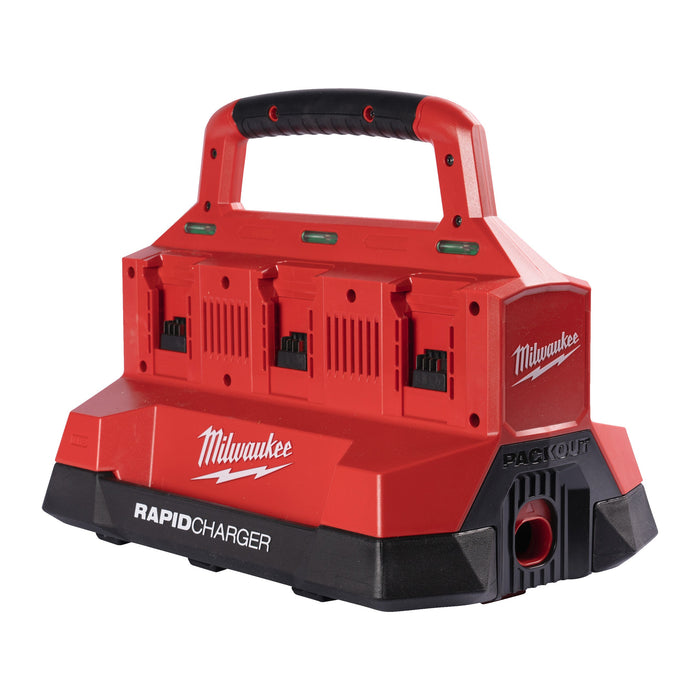 Milwaukee M18PC6 6-Bay+M18B5 Kit - 18V PACKOUT Compatible Charger 240V + 2x M18B5 5.0Ah Li-ion Batteries
