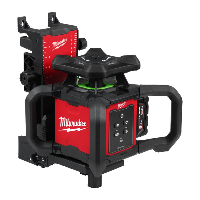 Milwaukee M18RLOHVG300-501C 18V ONE-KEY Green Horizontal/Vertical Rotary Laser, 1x 5.0Ah Battery, Charger & Case