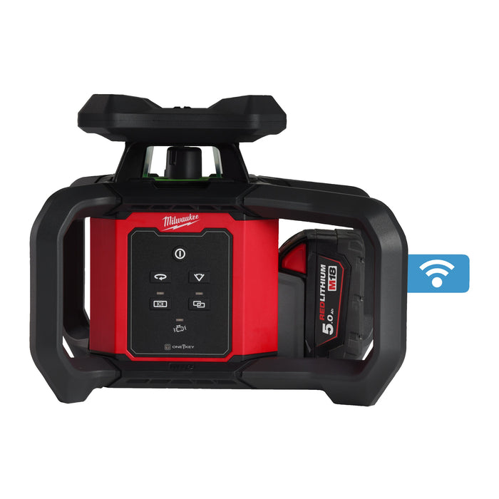 Milwaukee M18RLOHVG300-501C 18V ONE-KEY Green Horizontal/Vertical Rotary Laser, 1x 5.0Ah Battery, Charger & Case