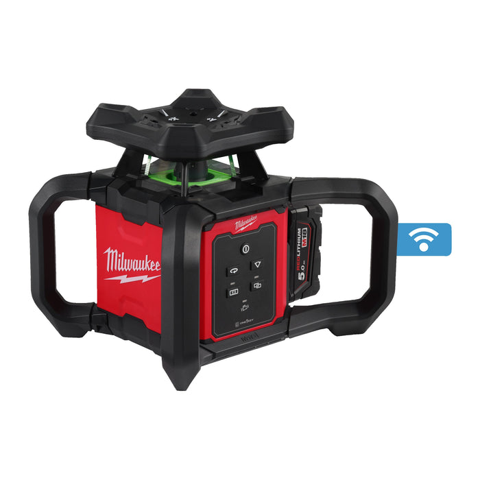 Milwaukee M18RLOHVG300-501C 18V ONE-KEY Green Horizontal/Vertical Rotary Laser, 1x 5.0Ah Battery, Charger & Case