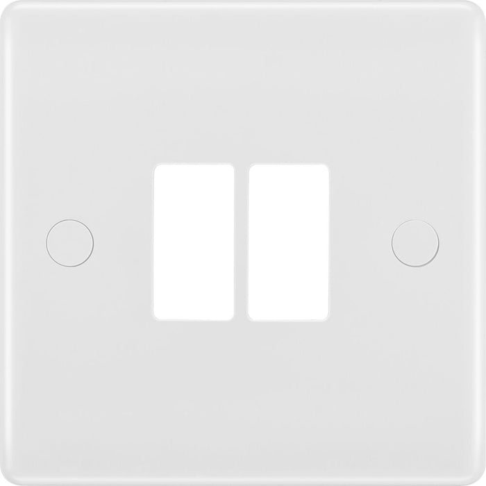BG GridLite M82 White Moulded 2G Grid Front Plate