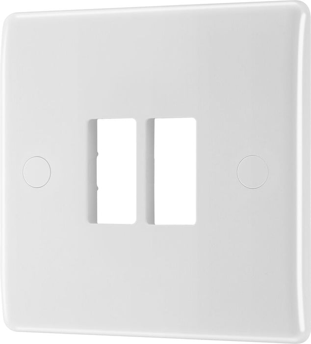 BG GridLite M82 White Moulded 2G Grid Front Plate