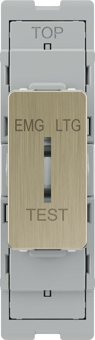 BG GridLite MAB12EL 20A 16AX SP 2-Way Key Switch Module "EMG LTG TEST" - Antique Brass