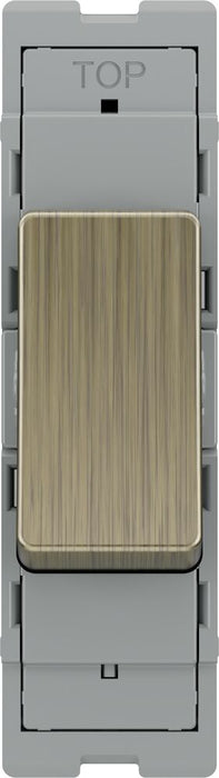BG GridLite MAB14 20A 1-Way Retractive Switch Module - Antique Brass